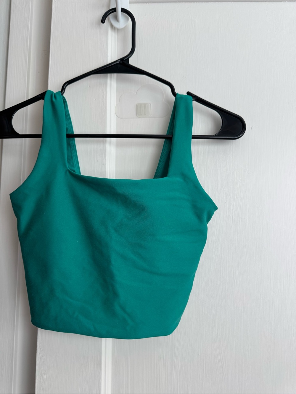 Abercrombie & Fitch Teal Square-Neck Crop Tank